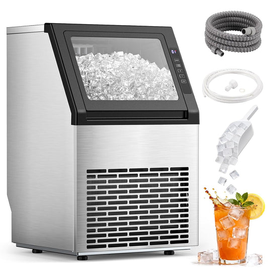 80Lbs/24H Undercounter Ice Maker with 28Lbs Storage Capacity