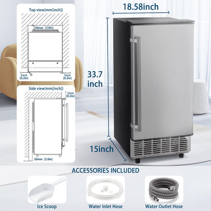 Commercial Ice Maker Machine – Freestanding & Built-In Design