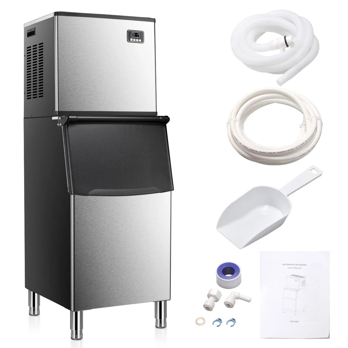 Commercial Ice Maker Machine with Large Ice Storage Capacity